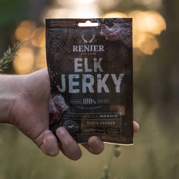 Elk Jerky Black Pepper 25gr. - Renjer Snacks