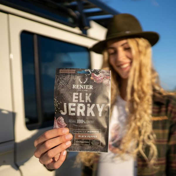 Elk Jerky Black Pepper 25gr. - Renjer Snacks