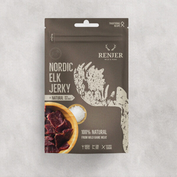 Elk Jerky Sea Salt 25gr. - Renjer Snacks