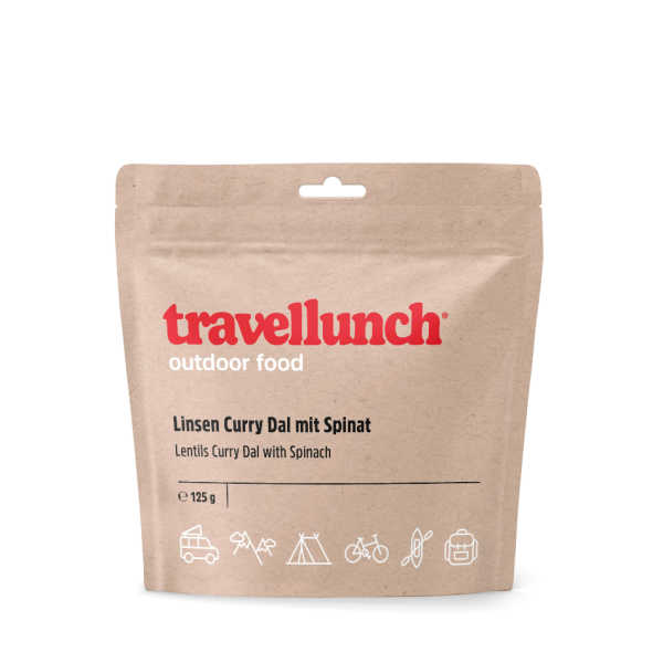 Linzen Curry Dahl met Spinazie - Travellunch - 1 persoons