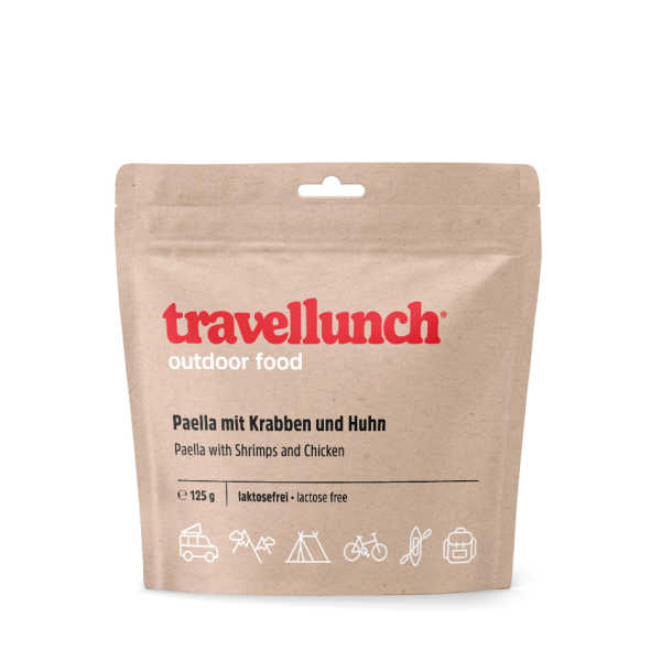 Paella met Garnalen en Kip - Travellunch 1 Paella met Garnalen en Kip - Travellunch - 1 persoons