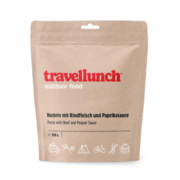Pasta met Rundvlees en Pepersaus - Travellunch 2 Pasta met Rundvlees en Pepersaus - Travellunch - 2 persoons