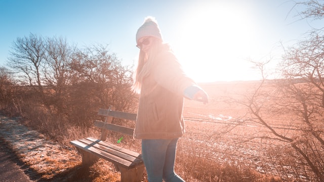 meisje in de zon