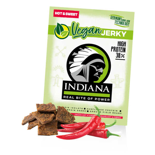 Vegan Jerky - Hot and Sweet - Indiana 1 Vegan Jerky - Hot and Sweet - Indiana