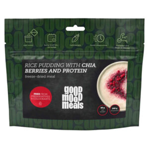 Rijstpudding met Chiazaad, Bessen en Proteine – 405 kcal – Good Mood Meals