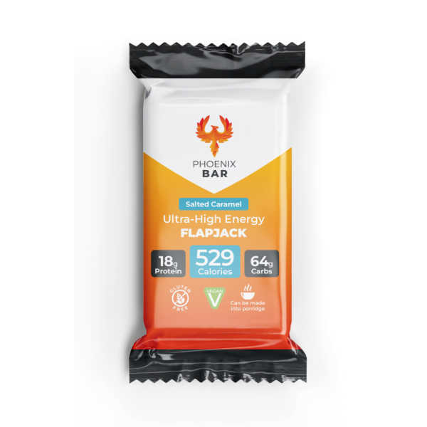 Ultra-High Energy Flapjack - Salted Caramel - Phoenix Bar 1 Ultra-High Energy Flapjack – Salted Caramel – Phoenix Bar